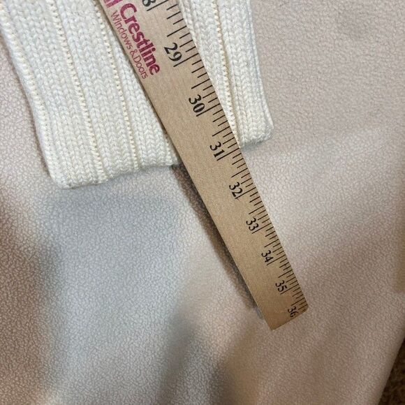 Vtg Y2K 2004 Harley Davidson‎ Women 2X Chunky Knit Ivory Spell Out Back Full Zip - Picture 10 of 15